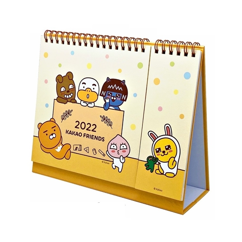 Kakao Friends 港版 2022 座檯 年曆 月曆 家居 桌上 日曆 ryan apeach (香港假期及中國年曆) (A款)