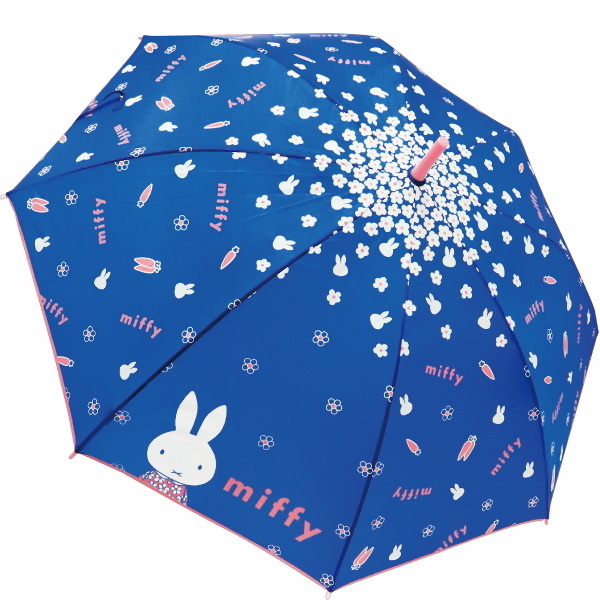 Miffy 米菲 日版 雨傘 長遮 長傘 彎手柄 55cm 防風 雨具 戶外 便攜 米菲兔 2022年款 (軍藍)