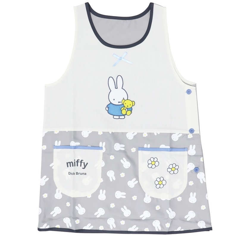 Miffy 米菲 日版 穿著型 圍裙 工作裙 廚房 家居 防水 2022年款 米菲兔 (灰)