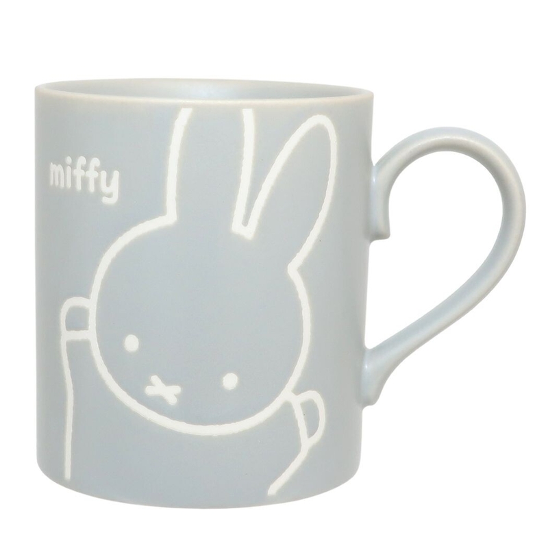 Miffy 米菲 日版 餐具 水杯 陶瓷杯 馬克杯 260ml 家居 日本製 金正陶器 2022年款 米菲兔 (灰)