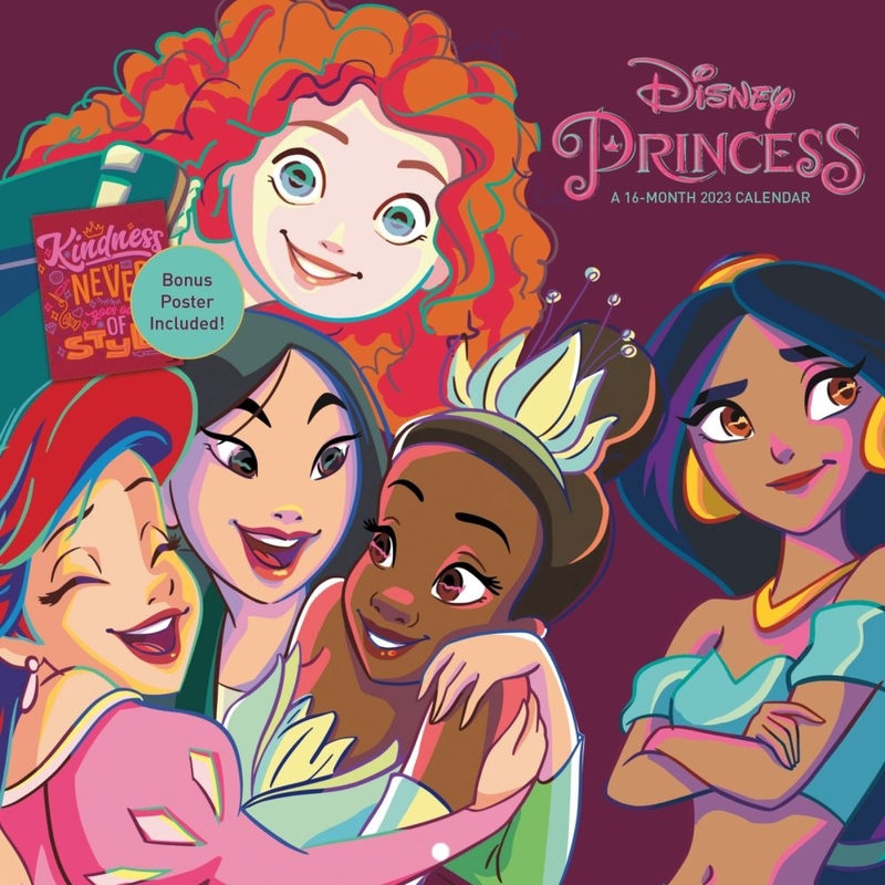 迪士尼 Disney Princess 美版 家居 2023 12"x12" 壁掛 掛曆 掛牆 月曆 裝飾 日曆 年曆 迪士尼公主 (891743)
