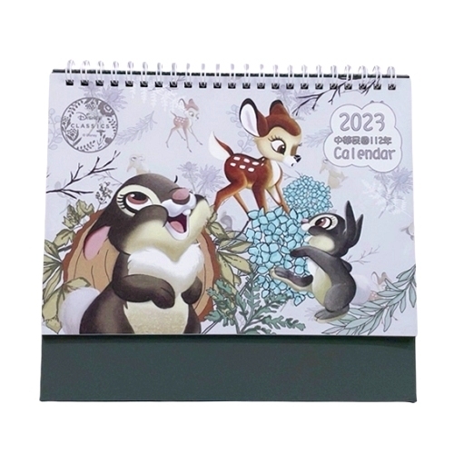 迪士尼 Disney 小鹿斑比 正版 2023 家居 桌上 座檯 線圈 月曆 日曆 年曆 桌曆 枱曆 台灣假期 繪本圖 (朋友們)