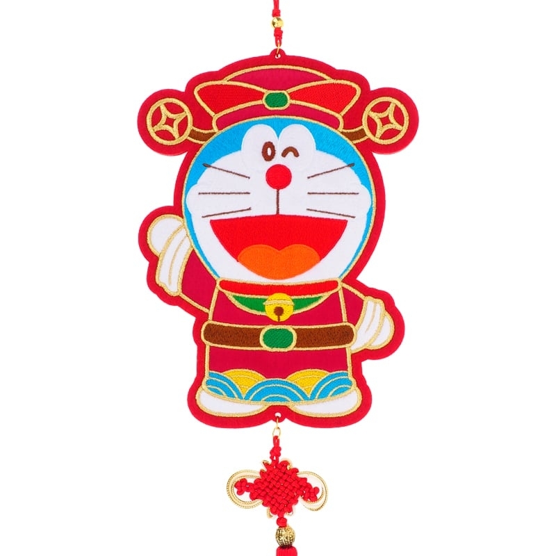 Fujiko-Pro Doraemon 多啦A夢 港版 2023 兔年 賀年 財神造型 繡花 布藝 吊飾 掛飾 家居 新年 裝飾