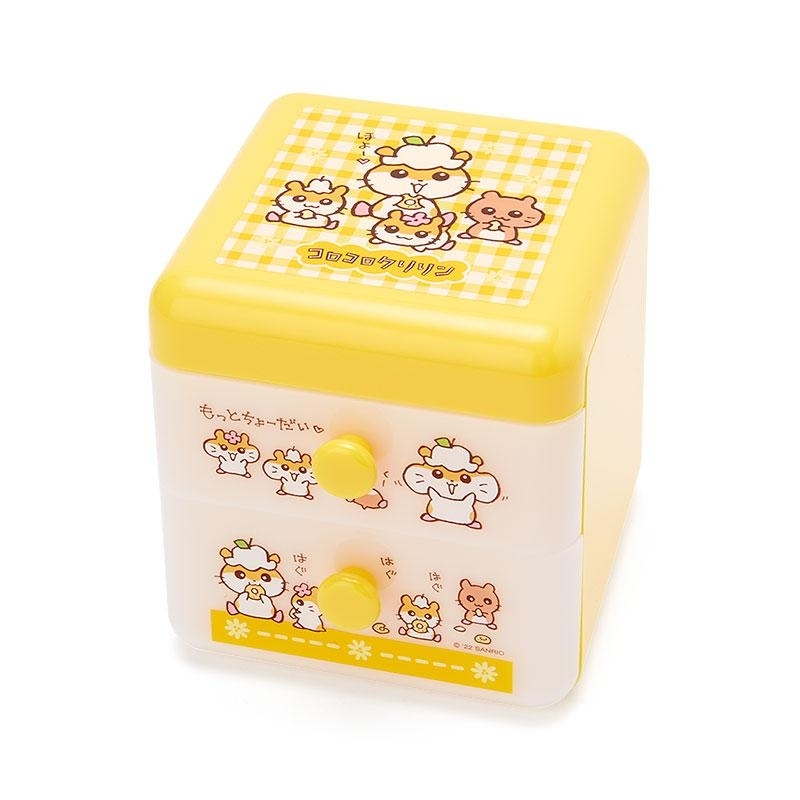 Japan Sanrio - Corocorokuririn CK鼠 日版 桌上 迷你 雙層 收納盒 抽屜 揭蓋 儲物盒 小櫃桶 小物盒 倉鼠 2022 (平成設計系列)