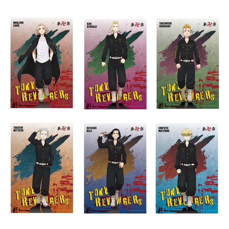 東京卍復仇者 東京復仇者 正版 家居 裝飾 銀箔 海報 套裝 一套6張 木棉花 東復 (A款)