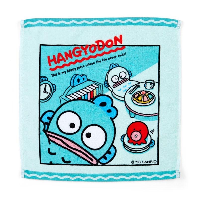 Japan Sanrio - Hangyodon 水怪 日版 棉質 手巾仔 毛巾 手巾 汗巾 海怪 人魚漢頓 2023 (生日系列)